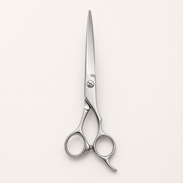 Kiri barber shear with polished straight blades
